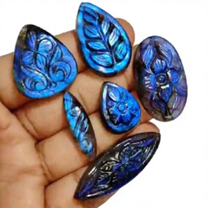 Blue <b>Lapis</b> Carved Gemstones Mixed Shapes Iridescence For Jewelry Making - Product Image 1