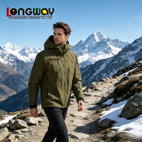 Veste softshell à capuche pour homme, coupe-vent et imperméable, fermeture éclair intégrale, veste de travail contrastée pour l'extérieur
