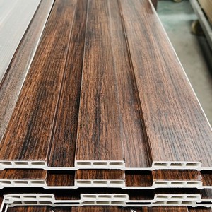 Panel de Pared Decorativo WPC Coextruido de Bambú, Fibra Metálica y Madera, Resistente al Agua, Acabado Carbón, para Interiores y Exteriores, Económico, de Fábrica OEM - Product Image 4