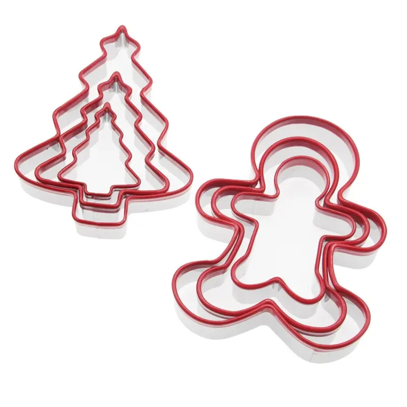 Christmas Kitchen Cookie Tools Gingerbread Man Snowman Cookie Cutters Stainless Steel heart love shape sandwich cutter