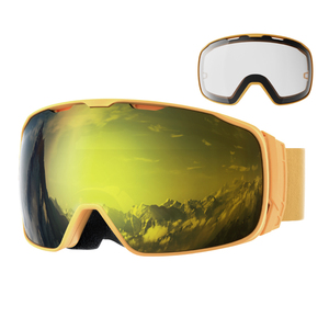 Masque de ski 10B HD avec lentille rouge miroir, système de fixation magnétique anti-buée, protection UV400, sangle personnalisable avec logo - Product Image 1