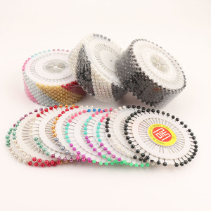 Alfileres de seguridad coloridos de 38mm, alfiler de cabeza redonda para costura de cabeza de perla para accesorio de ropa - Product Image 1