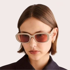Gafas de sol moradas con efecto ojo de gato, montura completa, protección UV400, a la moda, para mujer - Product Image 3