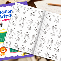 Cahier d'exercices de mathématiques élémentaires : Addition et soustraction jusqu'à 1000, calcul vertical, pour les élèves du primaire, exercices quotidiens