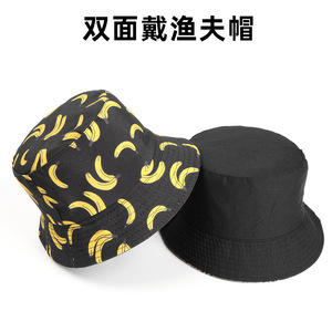 Sombrero tipo pescador con estampado de plátano, unisex, estilo casual de verano, sombrero de popelina para adultos - Product Image 5