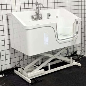 Bañera Eléctrica para Mascotas con Puerta de Acrílico para el Cuidado de Perros y Gatos - Product Image 1