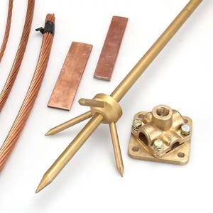 Franklin Copper <strong>Lightning</strong> Rod Air Terminal Rod <strong>Thunder</strong> <strong>Arrester</strong> Clad Steel High Voltage Earthing and <strong>Lightning</strong> Protection System - Product Image 4