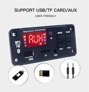 Placa de módulo amplificador de potencia de Audio para coche de 2*25W, módulo MP3 5,3, placa decodificadora de reproductor con Kit USB compatible con formato FLAC hecho de plástico - Product Image 4