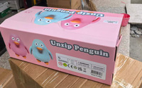 Jouet Squishy Géant Pingouin Adorable en Gros avec Boîte de Présentation PDQ, Jouet Animal Doux à Presser pour Soulager l'Anxiété au Bureau