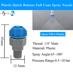 Buse à cône solide à dégagement rapide YS, pièces de <span class=keywords><strong>nettoyage</strong></span> d'équipements de circuits imprimés, 1/4 6505 6510, buse de traitement de surface en plastique - Product Image 2