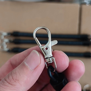 Có thể thu vào cuộn dây lò xo dây co giãn xoắn ốc <span class=keywords><strong>Keychain</strong></span> chống trộm dây với tôm hùm móc điện thoại di động chuỗi quyến rũ - Product Image 2