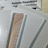 Plafonds en dalles de plâtre modernes carrées en PVC laminé, ignifuges, étanches et insonorisés, avec grille en aluminium pour vente en gros
