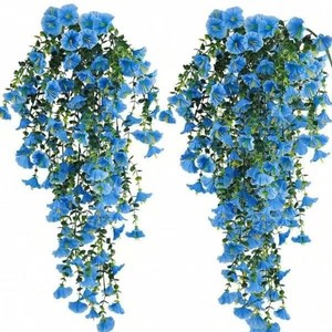 Artificial Flowers Morning Glory <b>Vines</b> 76cm Silk Hanging Plant For Home Wedding Decor - Product Image 3