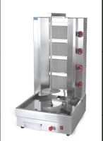 Machine à shawarma au gaz à 4 brûleurs, rôtissoire verticale commerciale pour kebab, poulet, bœuf, agneau et brochettes de légumes