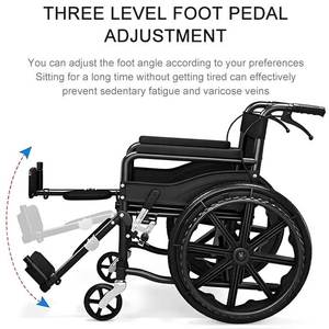 Fauteuil roulant manuel en acier carbone épaissi, pliable, avec toilette intégrée, pour personnes âgées, équipement de réadaptation - Product Image 4