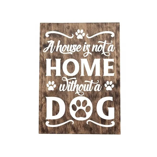 Hete Verkoop Huis Decoratie Muur Decor Dog Tag Mdf Grappige Houten Hond Opknoping Houten Bord Met Uitspraken