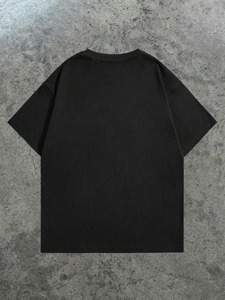 T-shirt à manches courtes pour homme, coupe ample, col rond, imprimé graphique, fabrication directe, personnalisation disponible.F10 - Product Image 3