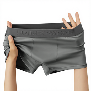 Custom Eco-Friendly Cotton Stretch <b>Men's</b> Boxer <b>Briefs</b> Mid-Rise Soft Breathable <b>Underwear</b> - Product Image 3