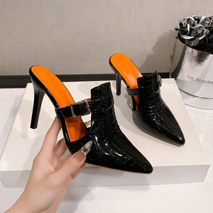 34 Sexy Sandales à talons hauts pour femme, à talon fin, à bout pointu, grande taille, pour l'extérieur et l'été - Product Image 4