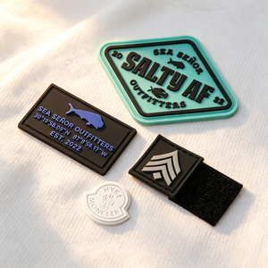 Stylish Retro <b>Matte</b> PVC <b>Rubber</b> Sewable Embossed Labels for Denim Jackets, Travel Duffel Bags, Beanies and Casual Fashion Apparel - Product Image 5
