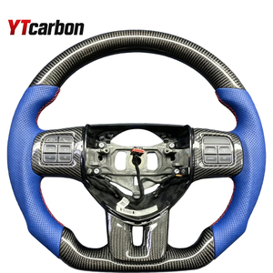 Volant en cuir perforé en fibre de carbone YTcarbon modifié pour Challenger Charger Avenger Durango Journey Grand <span class=keywords><strong>Caravan</strong></span> - Product Image 6