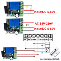 Interrupteur à distance sans fil 433 MHz, module de relais RF à contacts secs, DC 5V 12V 24V 48V 60V, télécommandes pour portail, porte, lumière