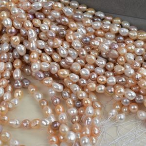 Pulsera de Perlas de Colores Dulces Hecha a Mano con Forma Irregular de Estilo Barroco, Aproximadamente 18 cm, Perlas Sueltas Semiterminadas - Product Image 4