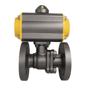 วาล์วบอลสแตนเลสแบบสองทาง 3 ชิ้น ขนาด DN25 1 นิ้ว พร้อมหน้าแปลนคู่ และตัวกระตุ้นลม - Product Image 5