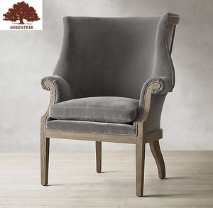 New Design Home European Style Living Room Solid Oak Frame Fabric <strong>Wingback</strong> <strong>Arm</strong> <strong>Chair</strong> Accent <strong>Chair</strong> - Product Image 6