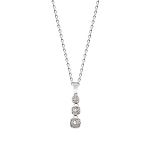 สร้อยคอเหล็กไทเทเนียมพร้อมจี้เพชรทรงกลมสำหรับผู้หญิงสวมใส่ทุกวัน ดีไซน์เรขาคณิต โซ่คล้องไหปลาร้า - Product Image 5