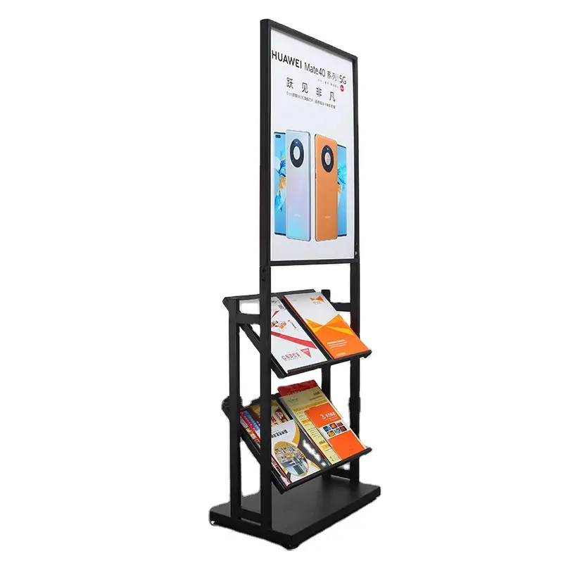 Shop Mall Side Walk Stand Regal Metallrahmen Double Side Poster