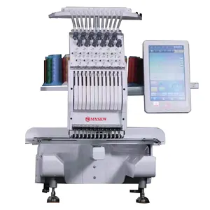 Single Head 12 Needle Computerized Embroidery Machine Manual Operation For Chenille Embroidery On T-Shirt Cap