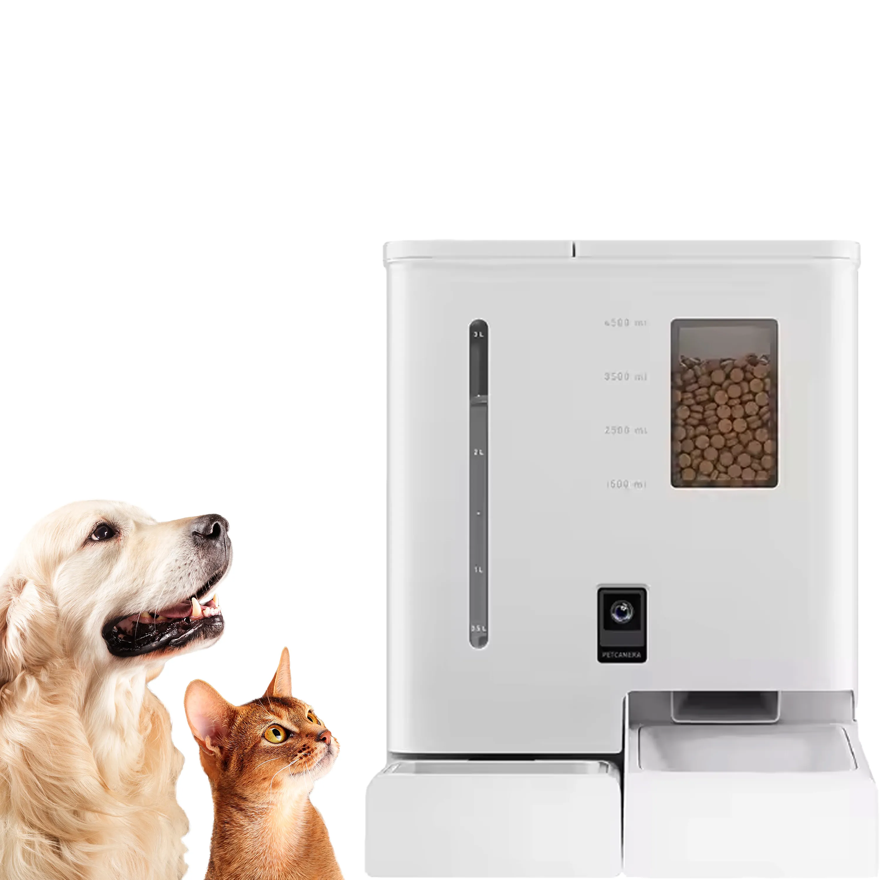 2024 yeni APP kontrolü akıllı Pet mama besleyici & su çeşmesi kamera ile kedi köpek otomatik besleyici içme için OEM/ODM