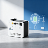Station d'alimentation portable légère 1000Wh, 500W de pointe, 1000W onde sinusoïdale pure, UPS, charge solaire, alimentation de secours