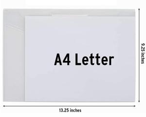 Heavy Duty <b>Plastic</b> A4 Size File Folder Envelope for Office School Business Use - Product Image 6