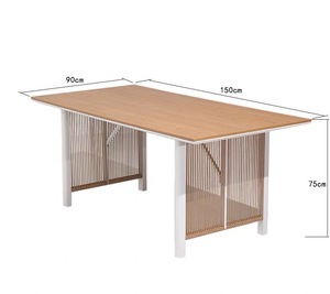 Set <span class=keywords><strong>da</strong></span> <span class=keywords><strong>Giardino</strong></span> Moderno e Resistente in Rattan <span class=keywords><strong>con</strong></span> Struttura in Alluminio, <span class=keywords><strong>Cuscini</strong></span> <span class=keywords><strong>per</strong></span> <span class=keywords><strong>Schienale</strong></span>, Piano in Finto Legno e Gambe in Rattan - Product Image 5