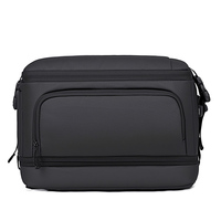 Sac à dos de voyage professionnel imperméable avec logo personnalisé, port de charge USB et compartiment à chaussures, extensible