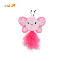 Jouet en peluche doux pour chaton, design animaux colorés sur le thème du printemps, personnalisé par le fabricant Famipet, avec herbe à chat