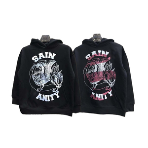 Top Qualité Saints Vanity Heavyweight 100% Coton À Capuche Imprimer Personnalisé Surdimensionné Larmes Streetwear Manches Longues pour Hommes Hoodies - Product Image 1