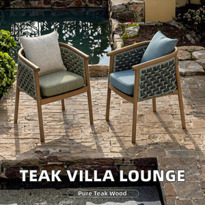 Chaise longue en teck massif pour <span class=keywords><strong>restaurant</strong></span>, design minimaliste, mobilier de salle à manger extérieur confortable pour hôtels <span class=keywords><strong>et</strong></span> parcs - Product Image 3