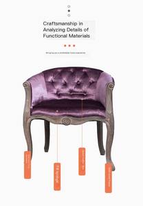 Asiento tapizado <span class=keywords><strong>de</strong></span> tela <span class=keywords><strong>de</strong></span> estilo rural americano caliente 2025, sillón <span class=keywords><strong>de</strong></span> madera para sala <span class=keywords><strong>de</strong></span> estar, uso <span class=keywords><strong>de</strong></span> sillón <span class=keywords><strong>de</strong></span> un solo asiento - Product Image 2