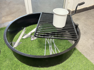 Fosses rondes en acier émaillé non toxique à haute température de style ADA avec grille de cuisson - Product Image 3