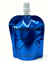 Pochette souple personnalisée de 500 ml avec bec verseur pour emballage cosmétique, shampoing, liquide, recharge, finition mate, laminée, anti-humidité
