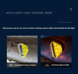 Luz de Advertencia Síncrona Solar Antiniebla, Barra Reflectante de Material ABS para PC, Luz de Seguridad para Barandilla de Carretera - Product Image 5