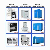 Compresseur d'air sans huile lubrifiant à eau silencieux vis à défilement sec dentaire compresseur d'air sans huile tête extrémité d'air 7.5kw 10hp
