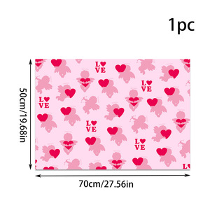 Papel de Regalo DAMAI para el Día de San Valentín para Mujer con Etiquetas, Corazones Rojos, Rosas y Negros, y Diseños de Corazones para Aniversario de Bodas - Product Image 6