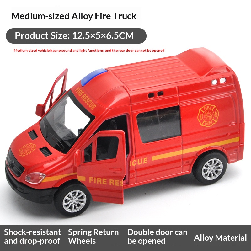 Camion de pompiers en alliage moyen [lumière silencieuse]