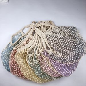 Bolsas de Playa de Verano con Cordón, de Tela Suave, Reutilizables, de Malla de Algodón, para Compras, para Frutas - Product Image 4