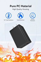Chargeur GaN 65W avec double ports USB-A + Type-C, prise américaine
