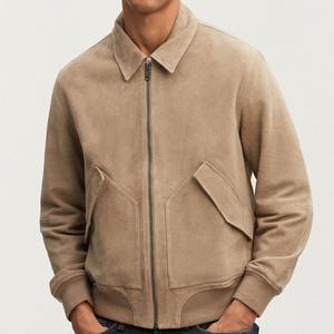 Giacche Invernali su Misura OEM con Colletto a Bottoni in Camoscio, Stile Aviatore e Bomber con Zip, Vestibilità Regolare - Product Image 3